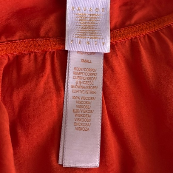 SAVAGE X FENTY Dolled Up Lace Cami Orange Top Size‎ S Floral Boho Sexy Festival - Picture 6 of 10